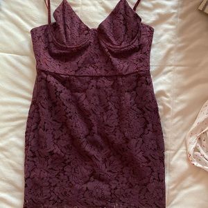 Maroon lace dress